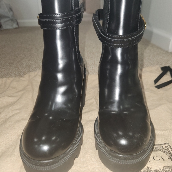 Gucci Trip Logo Strap Chelsea Boot (Women) 35.5 size 5.5 - Picture 5 of 5